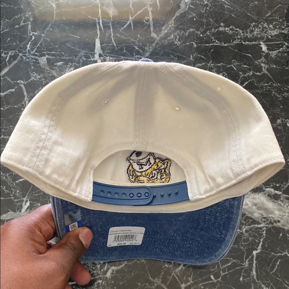 White and Blue Adjustable Cap - Picture 3 of 4